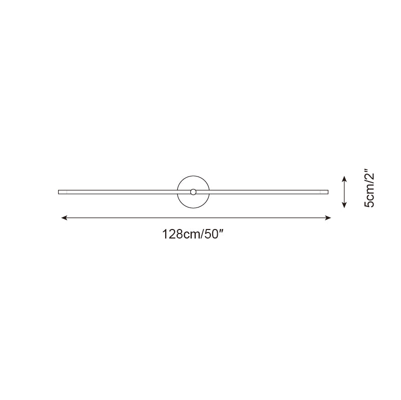 Minimalist Linear Two-Arm Wall Light, Modern Style