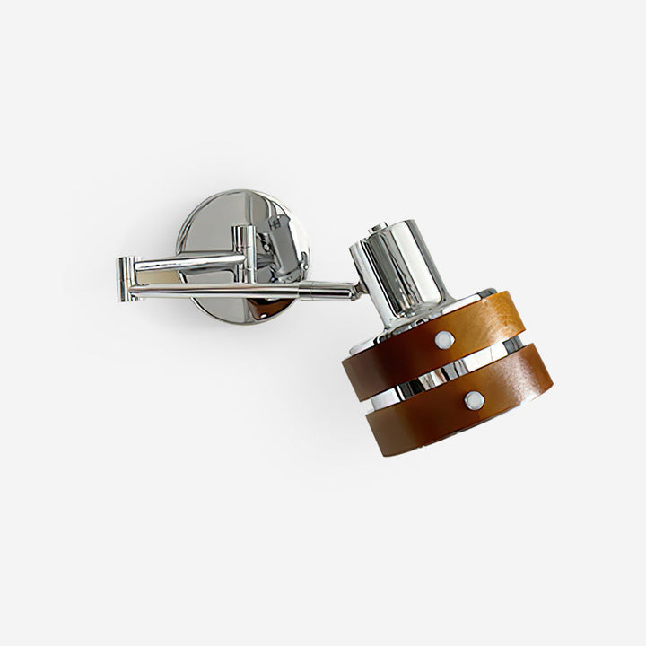 Flare Wandleuchte Chrom Holz Mid-Century