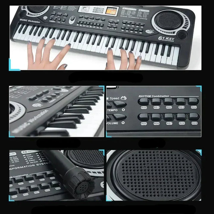 Electronic Piano for Children with Microphone – Discover Musical Fun with 61 Keys