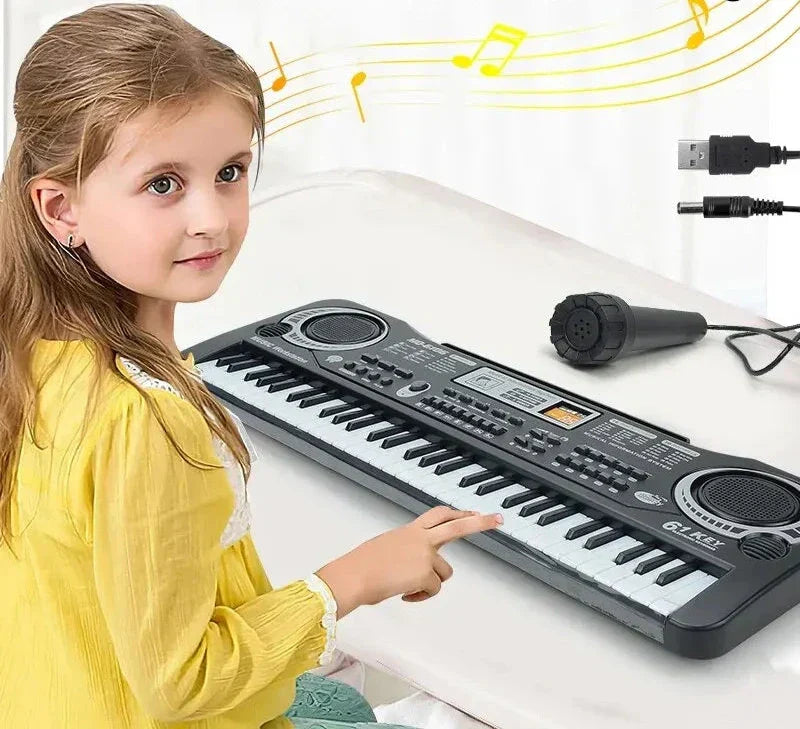 Electronic Piano for Children with Microphone – Discover Musical Fun with 61 Keys