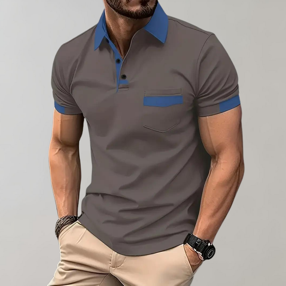 Men's Classic Polo Shirt in Breathable Polyester - Timeless Style and Comfort