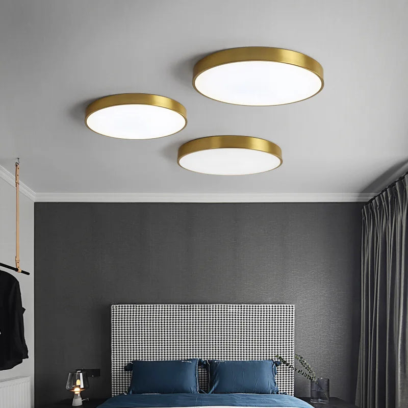 Round LED Ceiling Lamp with Metal Frame