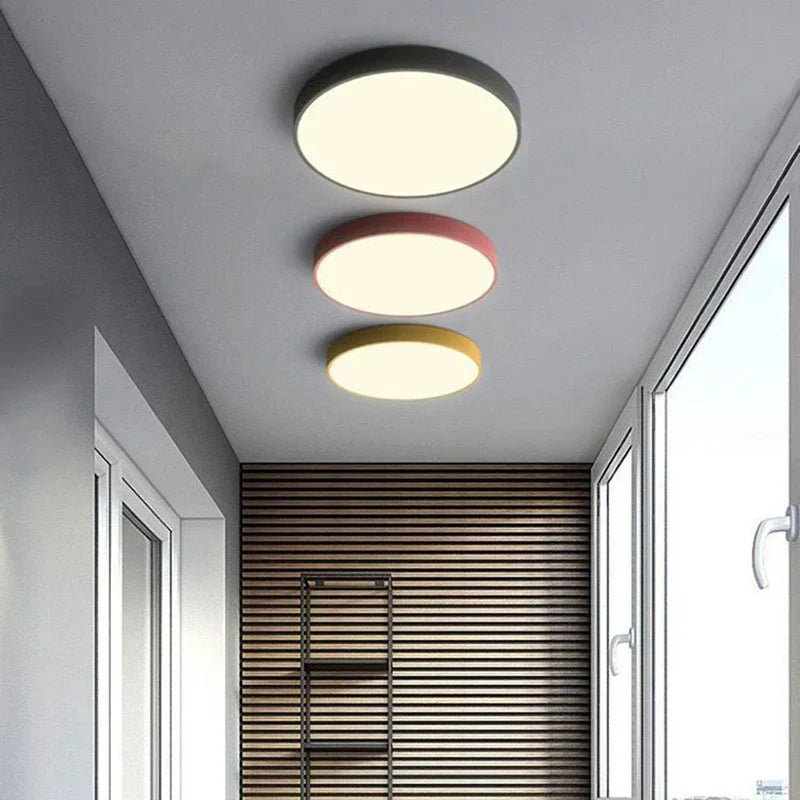 Round LED Ceiling Lamp with Metal Frame