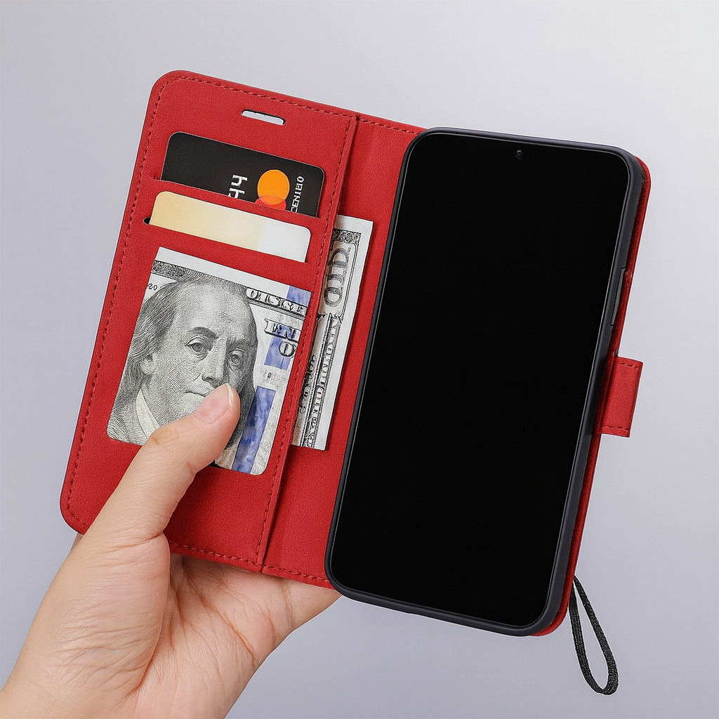 Foldable Leather Case for Smartphones