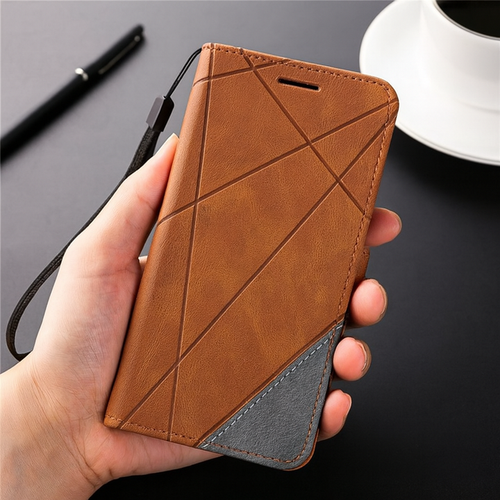 Foldable Leather Case for Smartphones
