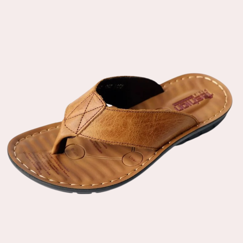Elegant Men’s Leather Slippers