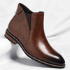 Men's Brown Chelsea Boots with Sleek Pointed Toe
