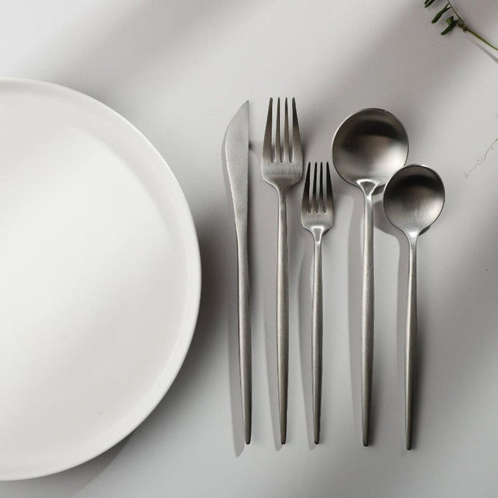 Luxe Stainless Steel Cutlery Set – Gold Design | 24 Pieces / 48 Pieces