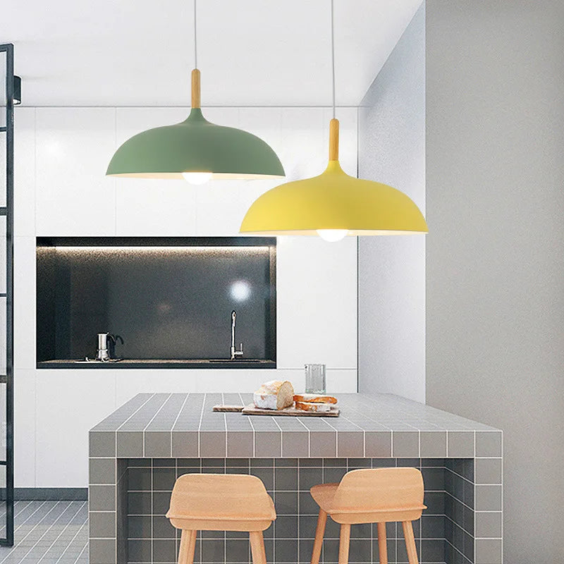 Nordic Oak Ceiling Lamp