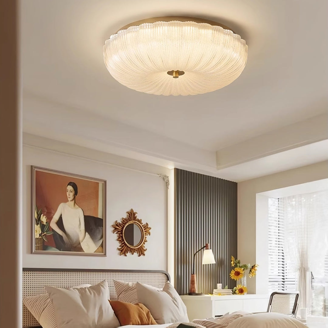 Halo Wavy Glass Ceiling Light