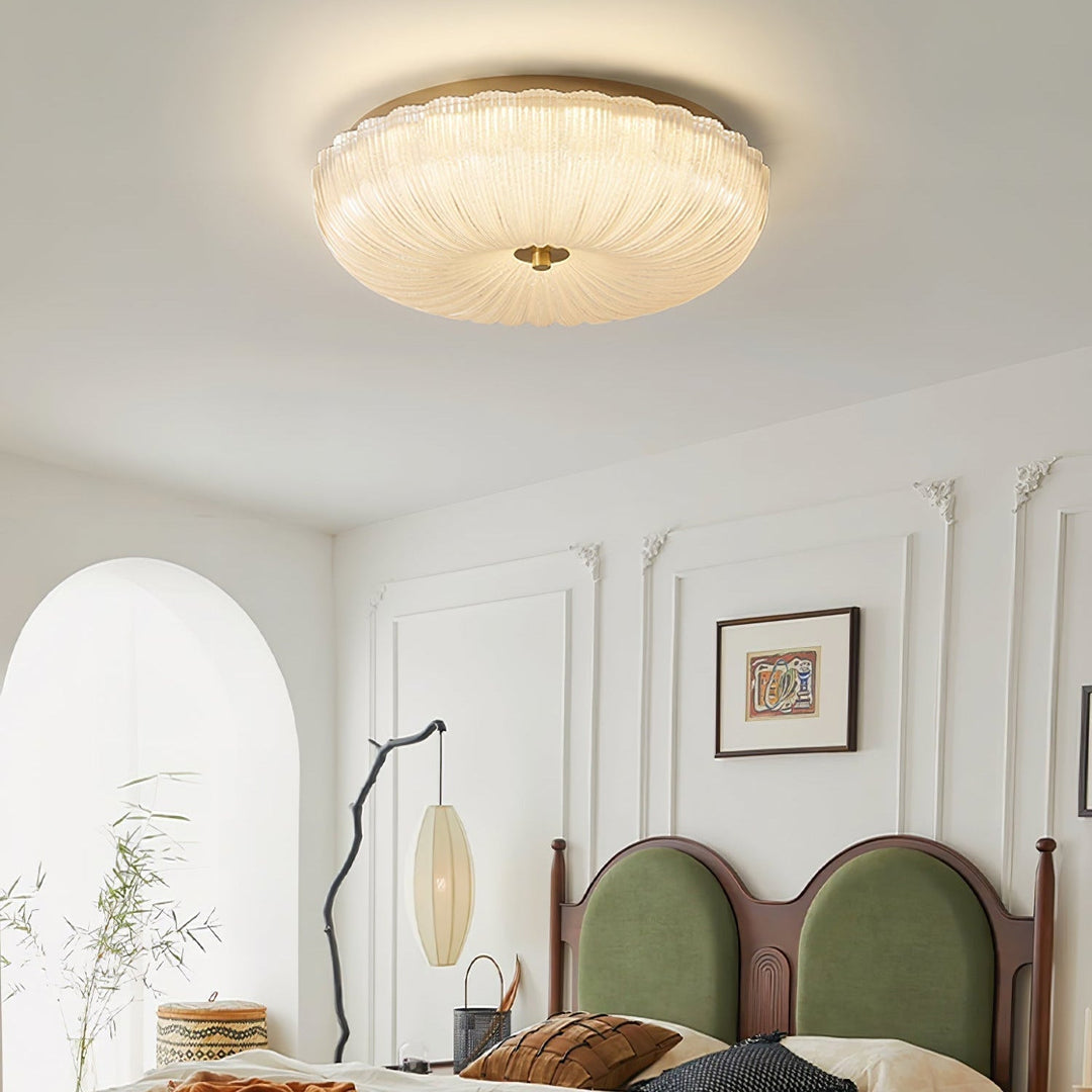 Halo Wavy Glass Ceiling Light