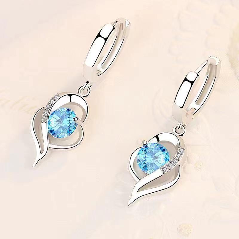 Eclipse white gold earrings with a refined little heart