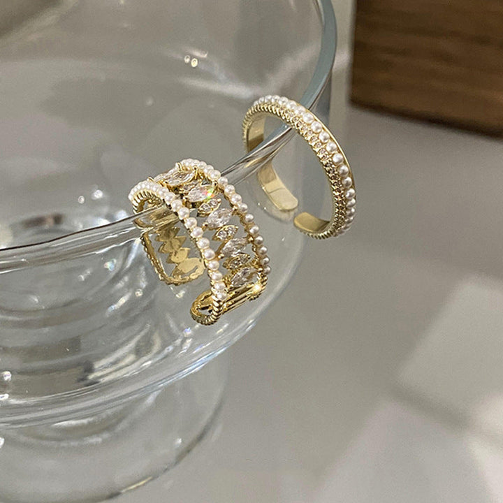 Elegant gold ring set with refined details