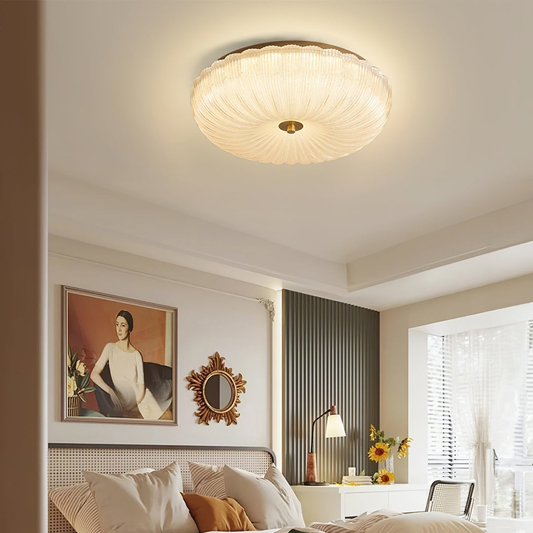 Halo Wavy Glass Ceiling Light