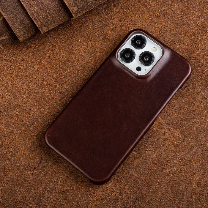 Leather iPhone Case with Shock Protection