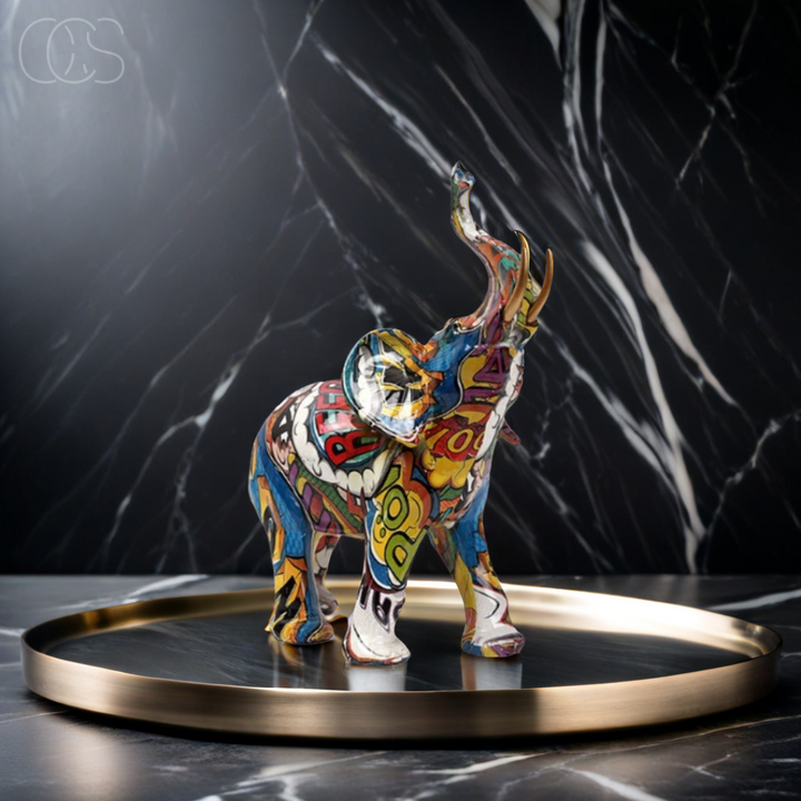 Abstract Elephant – Handmade Art Object with Symbol of Luck