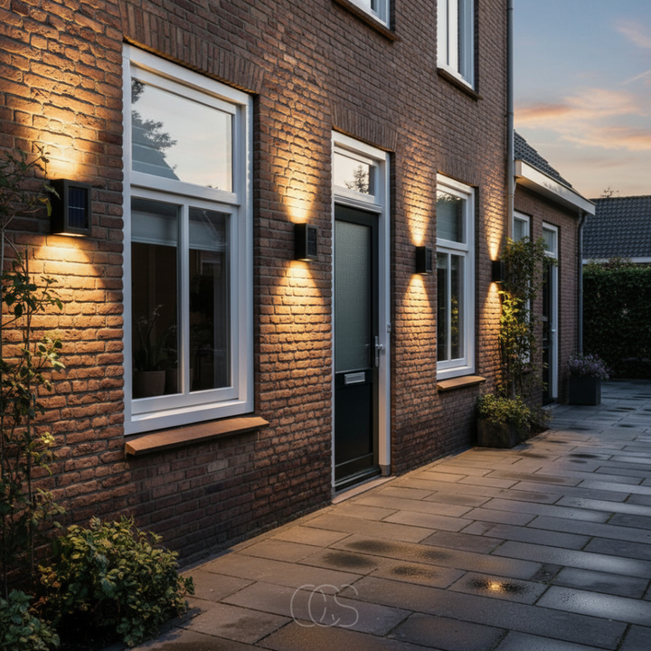 Cordless Outdoor Solar Wall Light with Sensor, IP65 Waterproof