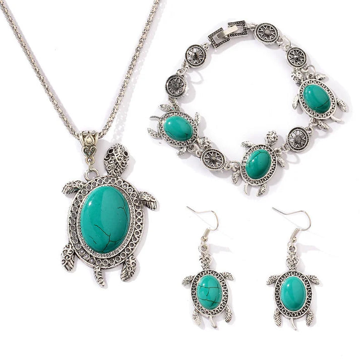 Turquoise Turtle Jewellery Set