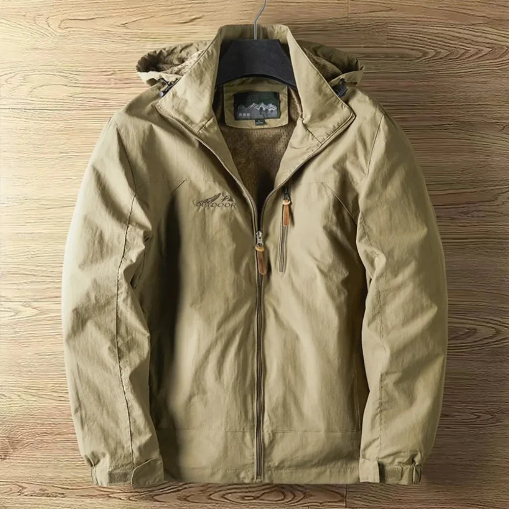 Men’s Water-resistant Breathable Outdoor Jacket with Hood