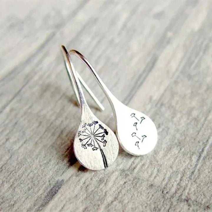 Elegant Silver Earrings with Flower Motif