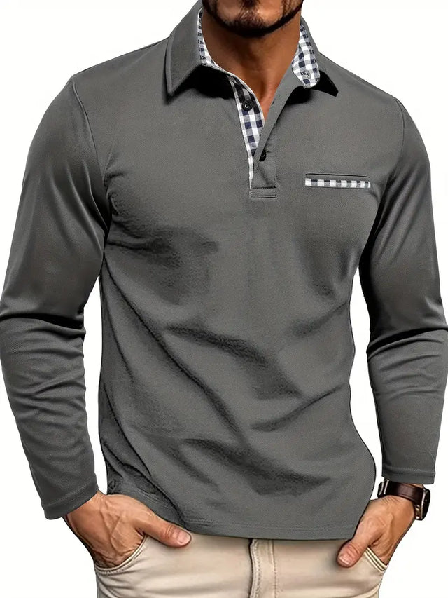 Men's Long-Sleeved Polo | Smart-casual, comfortable fit