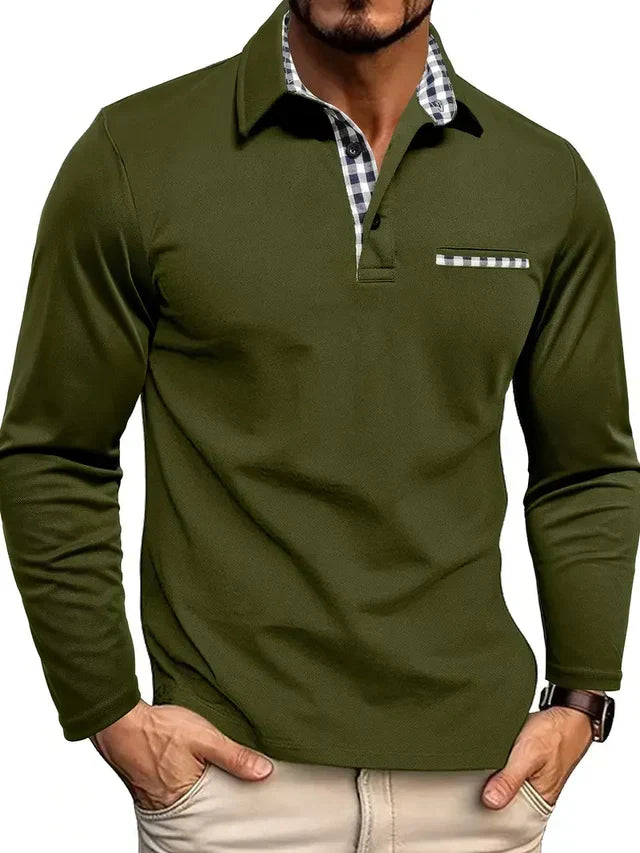 Men's Long-Sleeved Polo | Smart-casual, comfortable fit