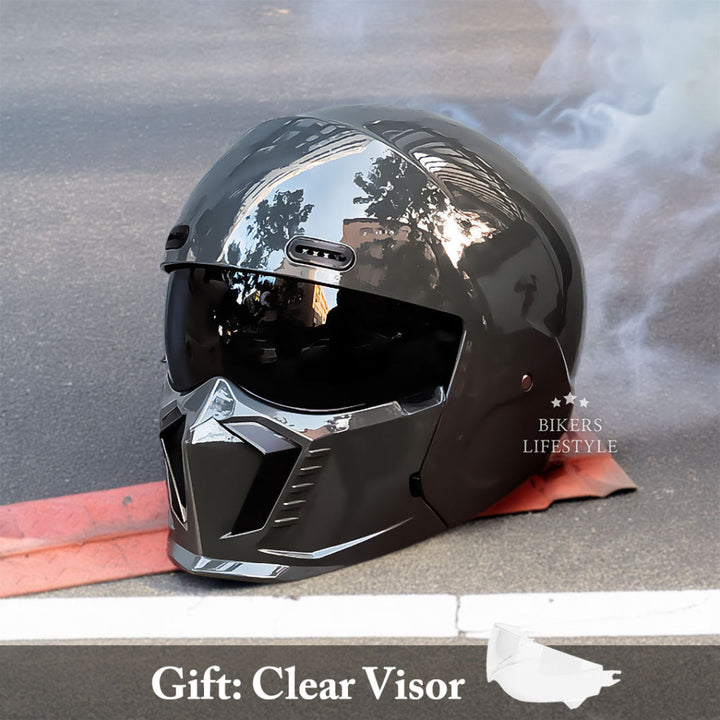 Retro Pilot Motorcycle Helmet –  DOT and ECE Approved, Timeless Look 8