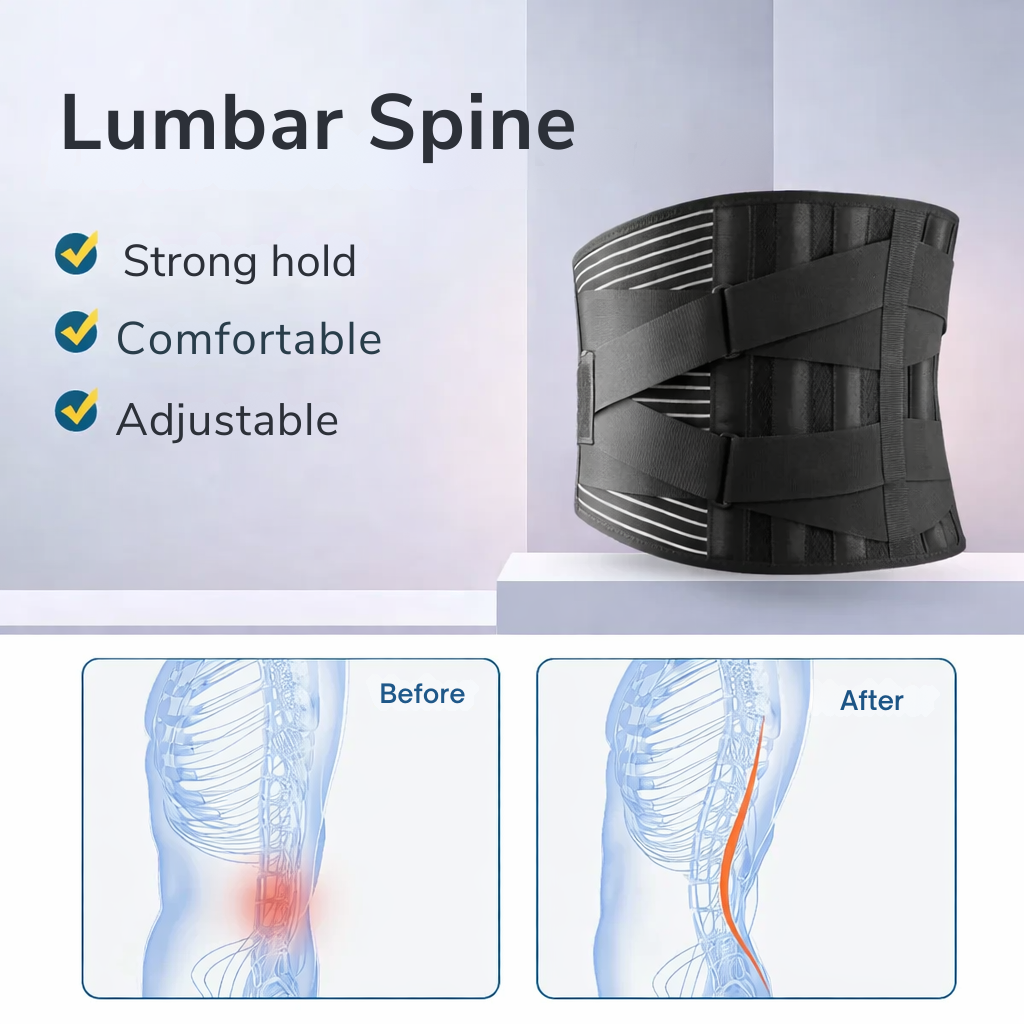 Lumbar support belt | 360-degree back stabilisation