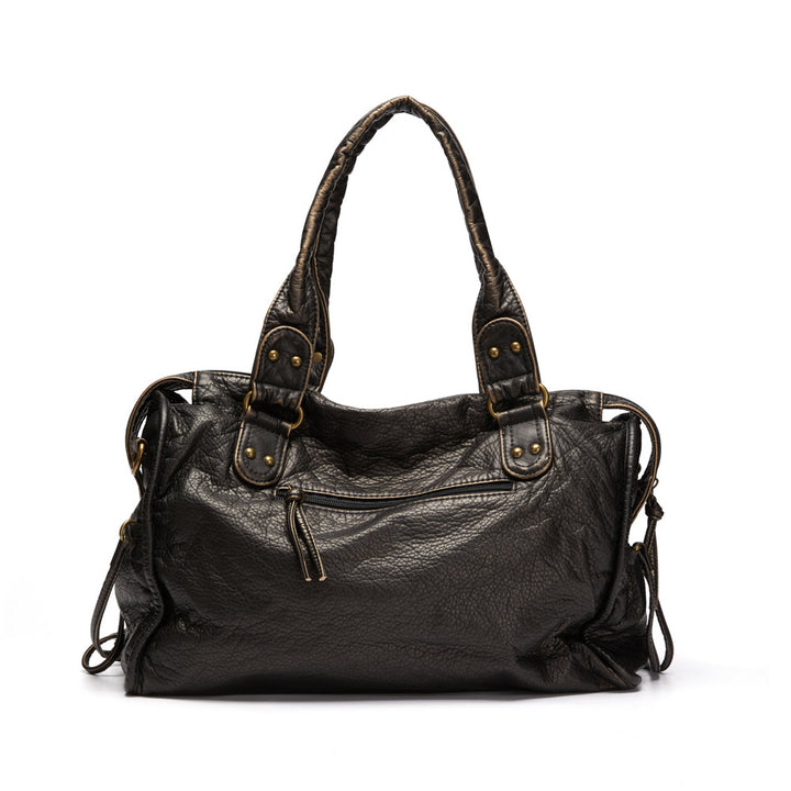 Black Élégance | Luxury Genuine Leather Handbag