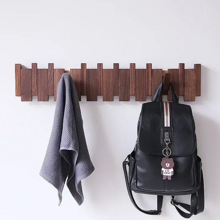 Wooden Piano Coat Rack – Elegant Wall Organizer for the Hallway