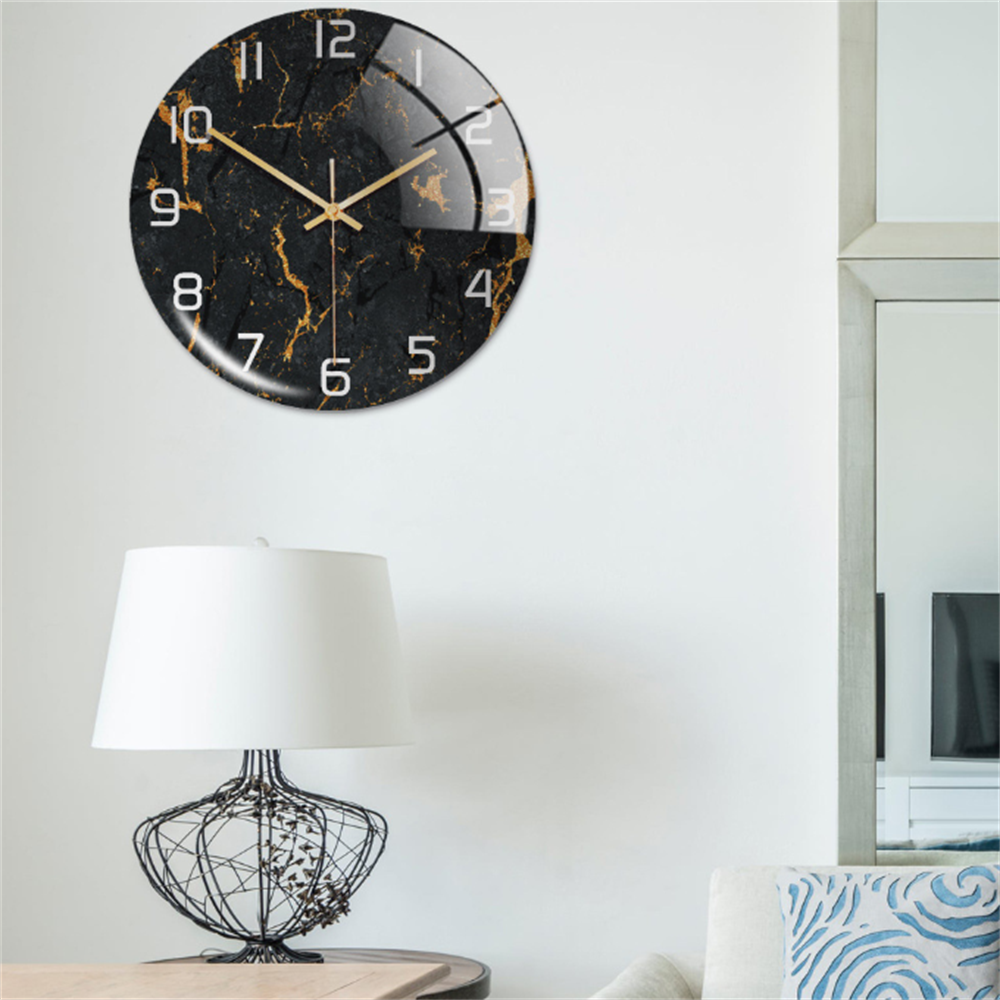 Elegant Marble-Effect Wall Clock – MarbleTime
