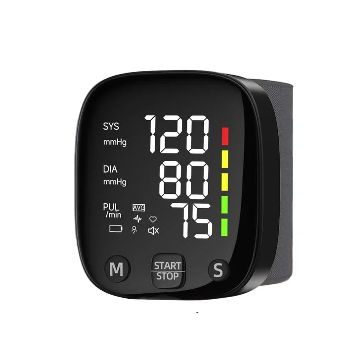 LED Wrist Blood Pressure Monitor with Voice Function – HeartGuard