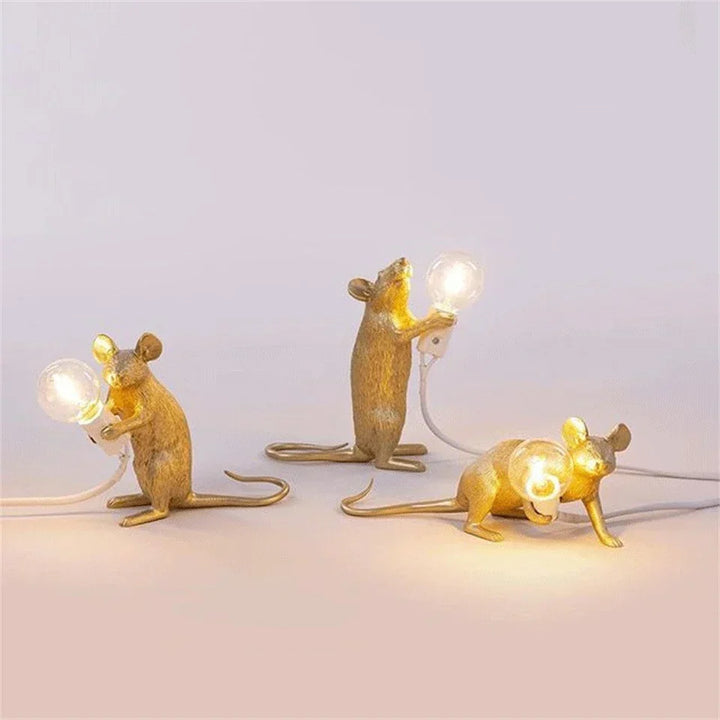 LumiMaus LED Table Lamp | Mouse-Shaped Lamp in Modern Art Deco Style for Atmospheric Lighting