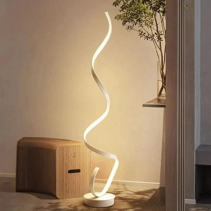 Istanbul Spiral LED Floor Lamp, Energy-Saving Lighting, Elegant Design
