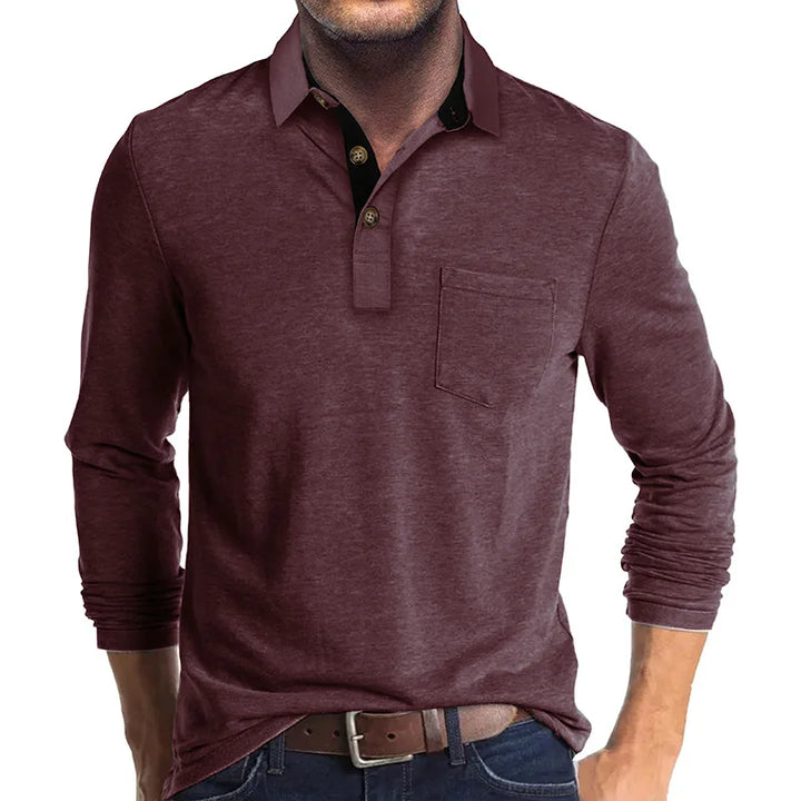 Men's Long-Sleeved Polo Shirt - Breathable & Versatile – Matteo