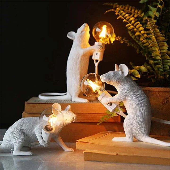 LumiMaus LED Table Lamp | Mouse-Shaped Lamp in Modern Art Deco Style for Atmospheric Lighting