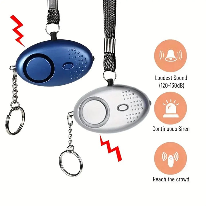 Personal Safety Alarm with LED Light (130 dB) – SafeSound