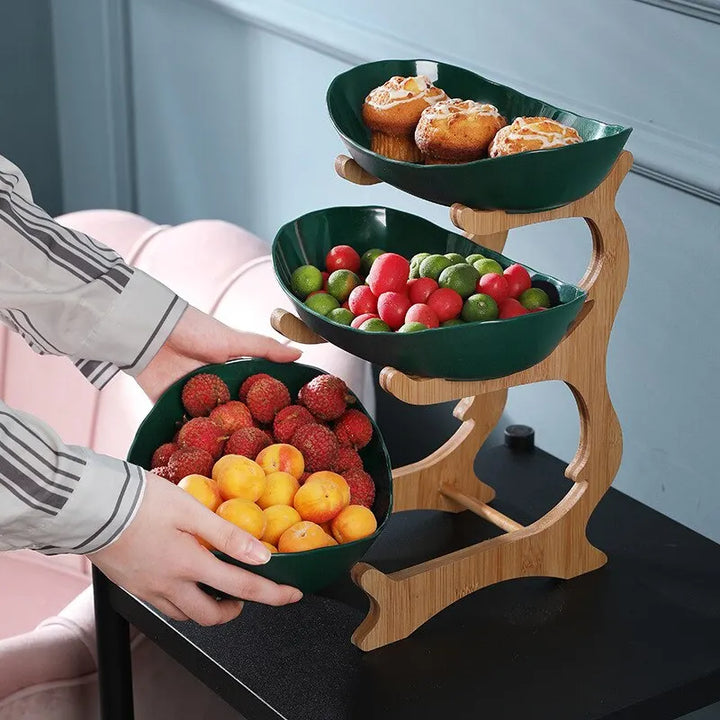 FruitTriad | Three-Tier Plastic Fruit Bowl