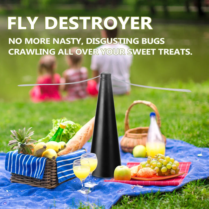 AeroLumen Naturguard Fly Repellent Table Fan | 360° Rotating Insect Defence Fan | Quiet & Safe | For Outdoors, Camping, Picnics