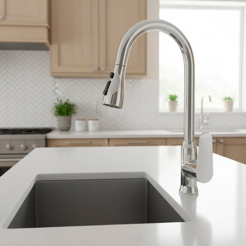 SWIVELUX – Elegant Kitchen Tap with Pull-Out Function and 360° Rotation