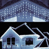 LED-Lichterkette in Eiszapfenform | 8 Modi | Festliche Winterlichtervorhang | Weihnachts- und Silvesterdekoration 2025 | EU-Stecker