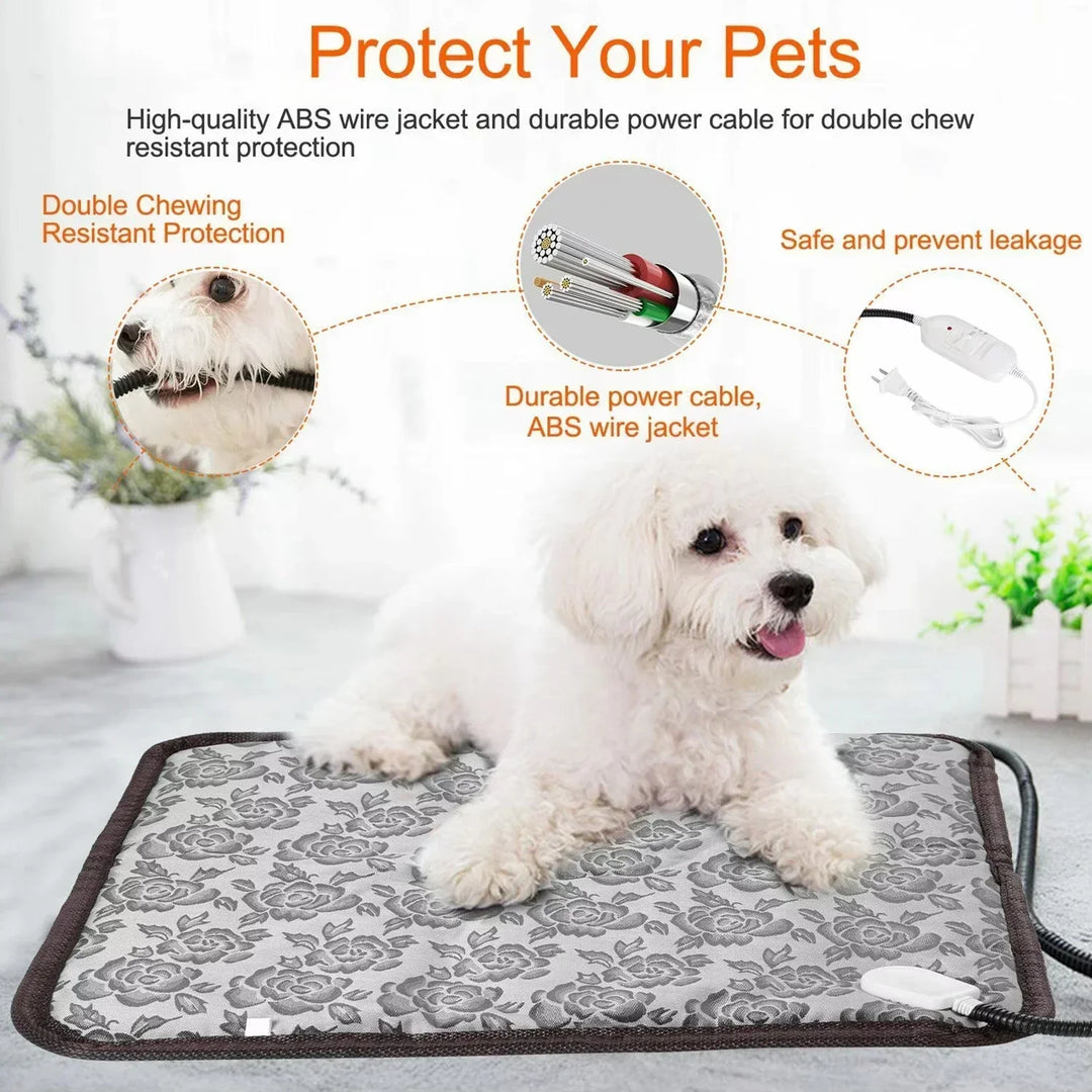 PawTherm Heating Mat for Pets | Temperature Control & Timer | Waterproof & Safe | For Dogs & Cats