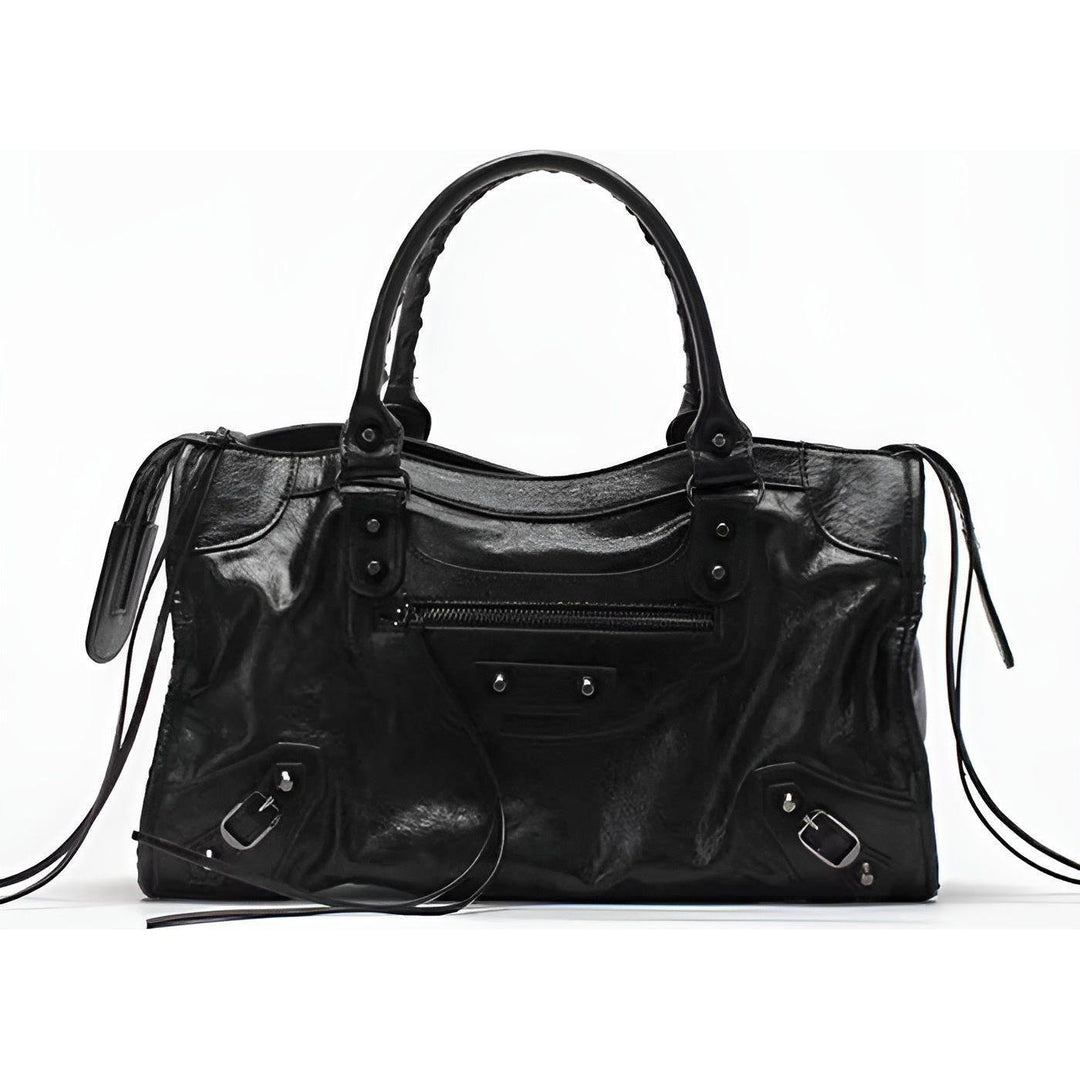 Salome Veske | Spacious PU Leather Handbag | Black