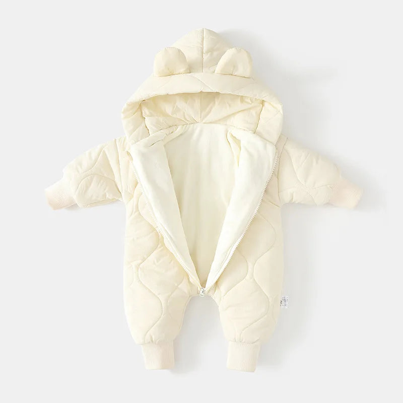 Winter Suit with Hood and Bear Design for Babies – Warm and Soft