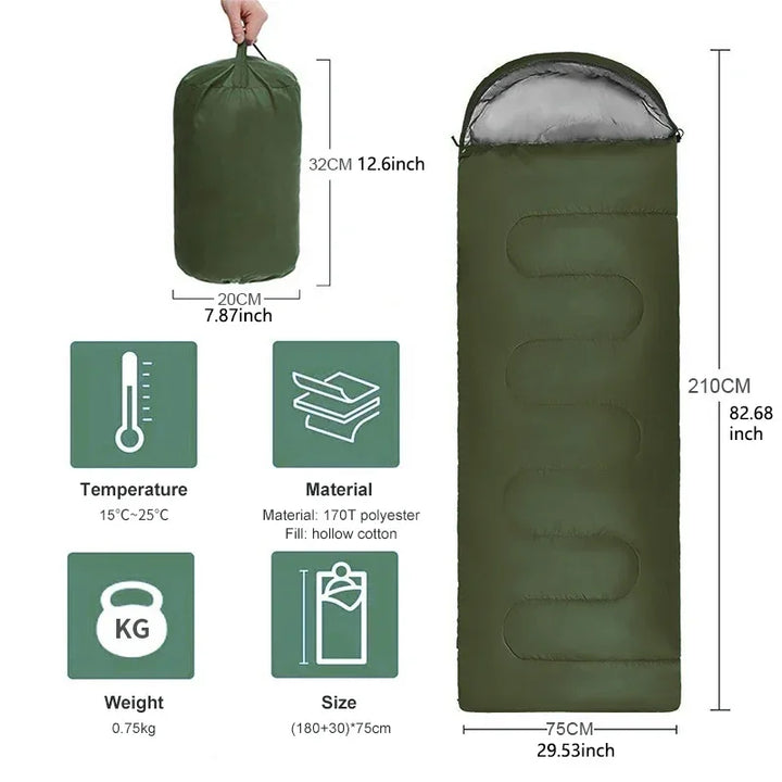 Ultralight 4-Season Sleeping Bag – Warm and Waterproof for Outdoor Adventures and Camping