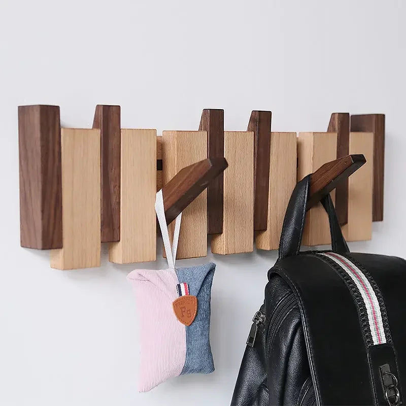 Wooden Piano Coat Rack – Elegant Wall Organizer for the Hallway