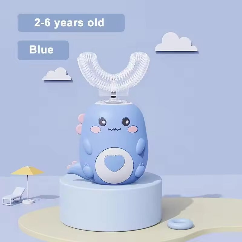U-Shaped Kids' Sonic Toothbrush with Silicone Mouthpiece