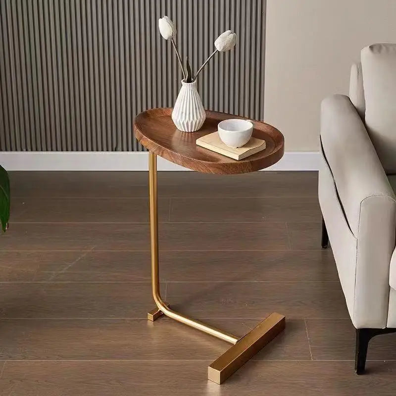 Nirethia - C-Shaped Mobile Side Table Ideal for Sofa or Bed
