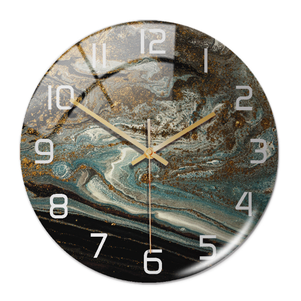 Elegant Marble-Effect Wall Clock – MarbleTime