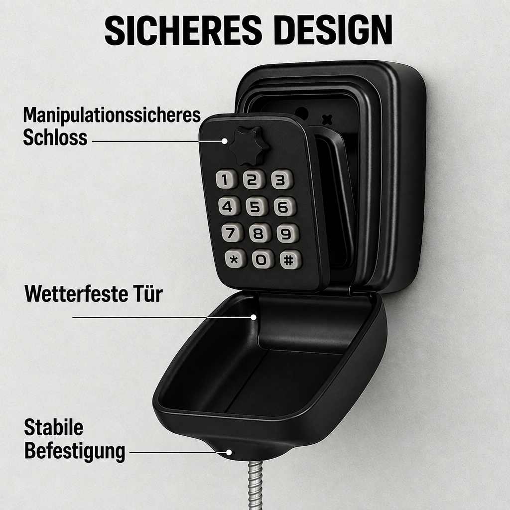 Key Safe with Code | Weatherproof Metal | Adjustable Combination Lock